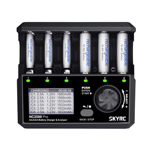 Cargador de Baterías SKYRC NC2500 Pro NiMH NiCd QC3.0 para Baterías Recargables AA AAA, Cargador Rápido Universal Inteligente con Pantalla LCD 3 en 1 - Product Image 6