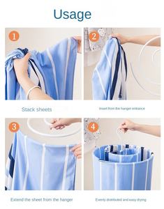 Stendibiancheria Multifunzionale Salvaspazio a Spirale Rotonda 2m <span class=keywords><strong>per</strong></span> <span class=keywords><strong>Lenzuola</strong></span> Vestiti Biancheria Stendino <span class=keywords><strong>per</strong></span> Asciugare Coperte - Product Image 2