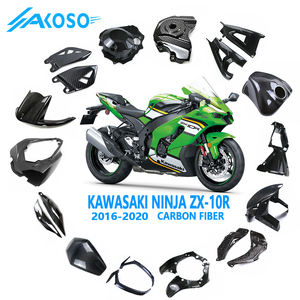Piezas de carrocería de carenado de motocicleta de gama completa de fibra de carbono seca AKOSO 3K accesorios para <span class=keywords><strong>Kawasaki</strong></span> <span class=keywords><strong>Ninja</strong></span> <span class=keywords><strong>ZX10R</strong></span> <span class=keywords><strong>2016</strong></span> 2017 2018 2019 2020 - Product Image 1
