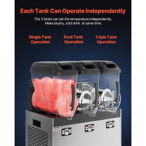Commercial 12Lx3 <b>Slushy</b> <b>Machine</b> Margarita Smoothie Frozen Drink Dispenser High-capacity <b>Maker</b> - Product Image 4