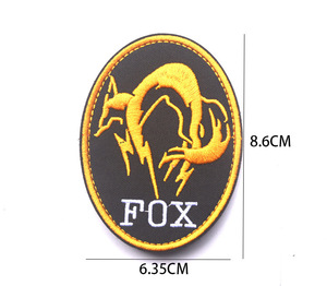 Macchina ricamata volpe segugio Morale distintivi con gancio anello di supporto per cappelli tattici zaino e indumenti decorazione - Product Image 6