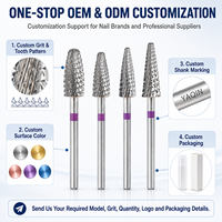 Mèches à flamme/cône améliorées Mèches à ongles professionnelles Outils de manucure 2.35mm OEM ODM Vente en gros Mèche à ongles en carbure de tungstène