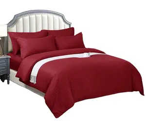 Fabrik Direkt versorgung Textil geprägte Baumwolle Polyester geometrische Bett bezug Bettwäsche Set Bettwäsche