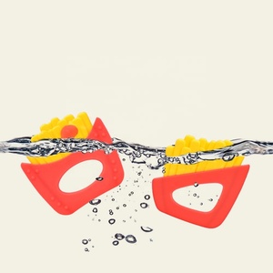 Juguete de dentición con forma de freír francés de silicona de venta al por mayor, juguete mordedor sensorial <span class=keywords><strong>para</strong></span> bebé, goma de mascar de silicona de grado alimenticio - Product Image 4