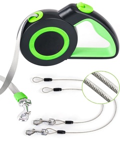 Wholesale Double Head Dog Traction Rope <b>Led</b> <b>Light</b> Automatic Retractable Pet Multifunctional Dog Leash with <b>Light</b> Poop Dispenser - Product Image 1
