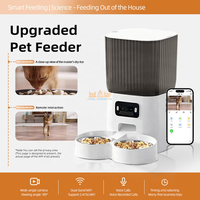 Distributeur automatique de nourriture pour chat avec caméra 5L, double compartiment, programmable, intelligent, électrique, avec contrôle par application pour alimentation à distance