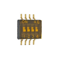 Interrupteur DIP SPST 4 positions ultra-miniature à montage en surface, 24 V CC, 100 mA, pas de 1,27 mm, course de 0,6 mm, durée de vie électrique de 2000 cycles, qualité supérieure