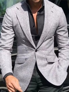 Traje Blanco <span class=keywords><strong>de</strong></span> Lujo Personalizado para Bodas, Trajes Formales <span class=keywords><strong>de</strong></span> <span class=keywords><strong>Invierno</strong></span> para Hombre <span class=keywords><strong>de</strong></span> Negocios, Traje Formal Casual <span class=keywords><strong>de</strong></span> Corte Entallado para Hombre - Product Image 5