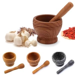 Mortier et pilon en résine pour l'ail, les herbes et les épices – Bol de mélange et de broyage – Outils de cuisine professionnels pour restaurants - Product Image 5