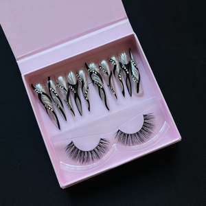 Boîtes d'emballage personnalisées pour faux cils et ongles à presser, en acrylique fait main, pour la vente en gros - Product Image 3