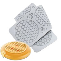 Molde de Silicona para Postres con Diseño de Panal de Abeja Redondo, Certificado LFGB, No Tóxico, Sostenible y Reutilizable, para Repostería