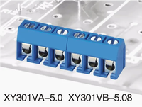 Bornes à vis Xinya Xy301 5 mm 5,08 mm avec certification UL/VDE, droites et coudées