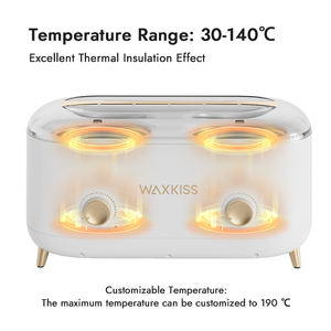 Produit breveté Certificat FCC Réchauffeur de cire d'épilation 2000ml Machine de cire à double pot de grande capacité pour le corps - Product Image 4