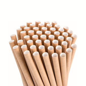 Pajitas de papel de grado alimenticio de tamaño personalizado con revestimiento resistente al agua a rayas biodegradables para fiestas eventos viajes - Product Image 5