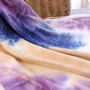 Hai Mặt Bàn Chải 170gsm Polyester Spandex Tie Dye Bốn Cách Stretch Dệt Kim Sữa Lụa Vải