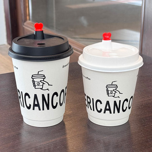 Vasos de Papel para Café y Té Boba para Llevar, con Logotipo Personalizado OEM/ODM, Ecológicos, Desechables, de Doble Pared, para Bebidas Calientes, con Tapas - Product Image 4