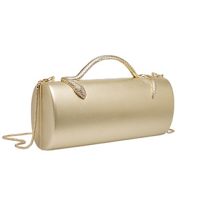 Women Elegant Snake Handle Evening Clutch Pu Material Chain Strap Formal Handbag For Night Out Casual Use - Product Image 2