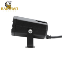 Lampe LED pour moto BB3228, 6500K, blanc, film bleu brillant, boîtier en aluminium, phare à large tension pour vélo, scooter, ATV