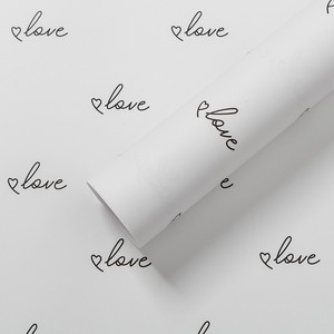 Rouleau de film d'emballage pour fleurs, imperméable, imprimé avec des motifs d'amour, pour l'emballage de bouquets de fleuristes en gros et en grande quantité - Product Image 4