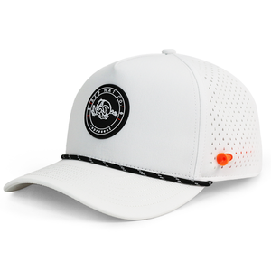 Casquettes de <span class=keywords><strong>golf</strong></span> 5 panneaux imperméables de haute qualité OEM d'usine HS51 avec perforations laser, porte-cordons, marqueur de balle magnétique, unisexe - Product Image 4
