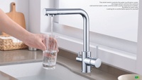 YL-602 style Moderne robinet d'eau purificateur chrome plaqué évier robinet mode design commercial brass main simple robinet de cuisine