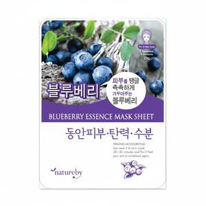 NATUREBY Masque facial en feuille de myrtille 23g Produit de soin à domicile hydratant de haute qualité en provenance de Corée pour le visage et le cou - CEJ BEAUTY - Product Image 2
