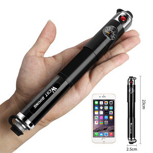 Mini <span class=keywords><strong>pompe</strong></span> à vélo portable 160 PSI avec manomètre, tuyau, gonfleur de pneus, accessoires de vélo de route <span class=keywords><strong>VTT</strong></span>, alliage d'aluminium - Product Image 3