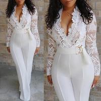Jumpsuit Putih Renda Eropa dan Amerika