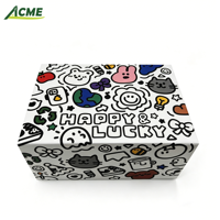 Boîte cadeau rigide personnalisée avec impression graffiti, fermeture magnétique, emballage en papier rigide de luxe pour cadeau