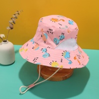 Venta al por mayor personalizado ajustable niños a prueba de viento malla sombrero para el sol protección UV verano niños sombrero de ala ancha cubo con correa