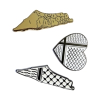 Épingle de Revers Broche Badge Keffieh Palestine Drapeaux et Carte, Accessoire « Free Palestine » pour Vêtements et Sacs