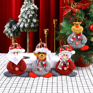 Handmade <b>Christmas</b> Decorations Fabric <b>Santa</b> Claus and Snowman Doll Ornaments Small Hanging <b>Christmas</b> Tree Ornaments - Product Image 6