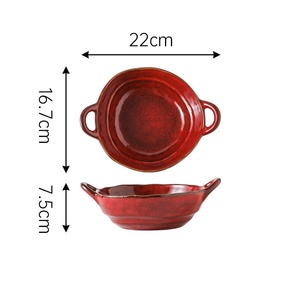 Bols à soupe, nouilles, salades et riz en céramique à double anse, design <span class=keywords><strong>Art</strong></span> Déco, vaisselle individuelle pour <span class=keywords><strong>la</strong></span> rentrée scolaire - Product Image 6