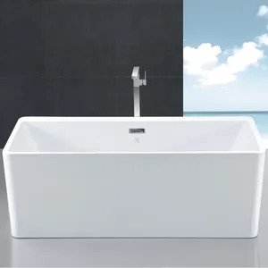 White Freestanding Soaking Acrylic Bathtub Factory Manufacturer High Quality Oval Shape Porcelain Modern Apartment 5 Years 1.7m