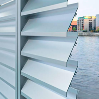 Grille d'aération verticale moderne en alliage d'aluminium à lame en Z, écologique, pour l'admission et l'évacuation de l'air frais