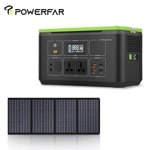 POWERFAR פנל סולארי שלם ערכת 110v 220v 230v generadores de electricidad שמש 1000w חשמל דור