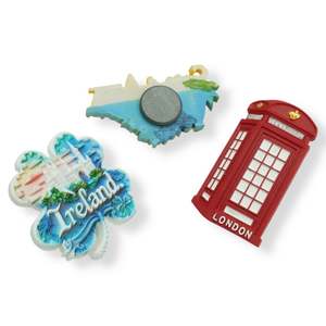 Aimants de réfrigérateur en résine en gros d'usine, de qualité supérieure, personnalisés, imprimés à la machine, style Art Déco, taille moyenne, autocollants magnétiques - Product Image 1