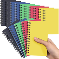 Mini cahier d'exercices personnalisable pour étudiants A4/A5/A6, reliure spirale et à feuilles mobiles, couverture en tissu et papier kraft avec stylo à bille
