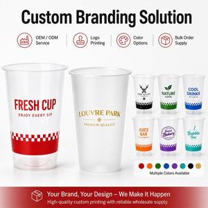 Vaso Desechable de Plástico PP de 16oz y 90mm de Boca, con Logotipo Personalizado, Antiderrames, de Un Solo Uso, para Bebidas, para Alojamientos y Hostales - Product Image 4