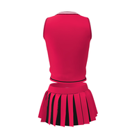 Robe de cheerleading personnalisée pour filles, 100 % polyester, anti-plis, respirante, avec jupe plissée, pour uniforme de danseuse, impression par sublimation