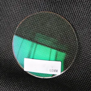 现货1.56树脂耐紫外线抗蓝光双面绿膜老花眼光学单光65毫米透镜