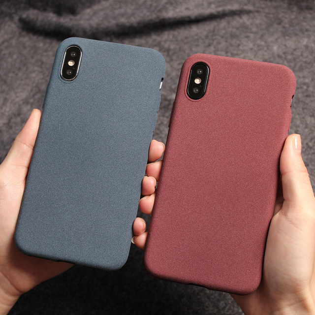 Rough Sandstone Texture Back Cover Slim Soft TPU Scrub Cover Case for iPhone 11 Pro Xs 12 Pro Max Phone case
