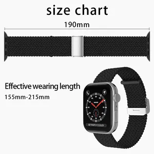 Cinturino in Nylon intrecciato con fibbia regolabile su misura per orologio Smart Watch cinturini elastici intrecciati sostituibili per iWatch