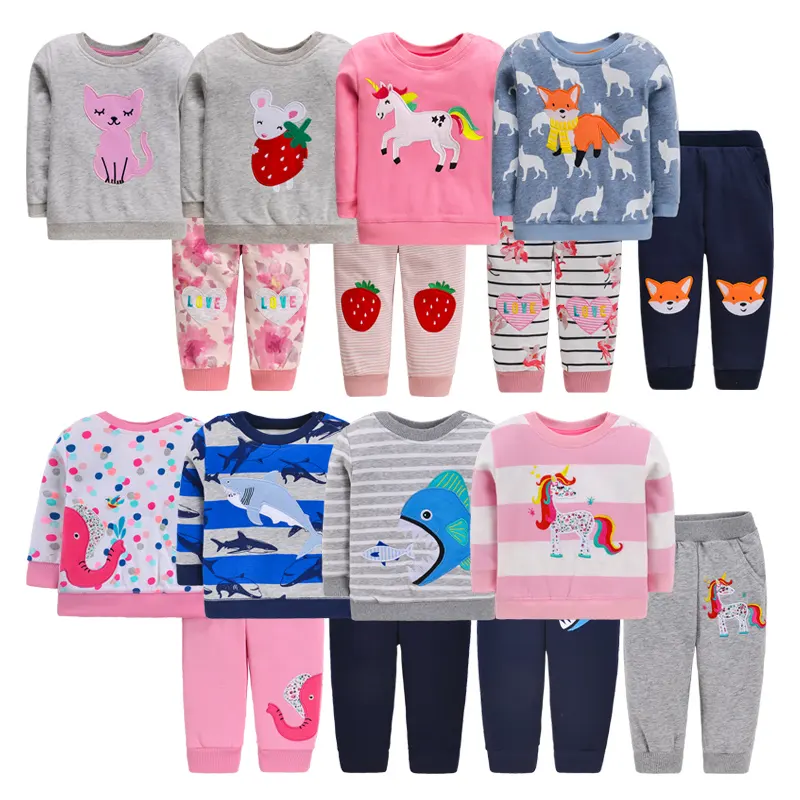 Cute Toddler Little Girl Clothes For Spring Autumn 0-3 Years Baby Girl Sweatshirt And Pant 2 Piece Outfits Clothing Sets Casual