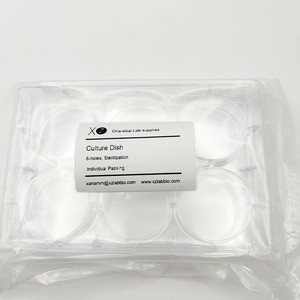 XZ Lab Supplies จานเพาะเชื้อ 6 หลุม ขนาด 150 มม. ผ่านการฆ่าเชื้อ บรรจุแยกชิ้น - Product Image 1