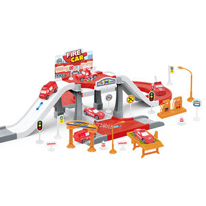 Ensemble de jouets de <span class=keywords><strong>parking</strong></span> de pompiers de bricolage d'approvisionnement d'usine avec moteurs de pompiers et jet de sauvetage pour les enfants - Product Image 4