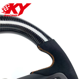 Volant personnalisé en fibre de carbone à dessus/bas plat pour Ford Shelby V8 Super Snake Mach1 Mustang S550 GT350 GT500 Coupé 2015-2023 - Product Image 2
