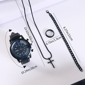 Produit tendance 2026 : Coffret Montre Homme, Bracelet, Collier, Bague – <span class=keywords><strong>Cadeau</strong></span> Souvenir Pratique et Idéal pour la Saint-Valentin ou les Affaires - Product Image 2