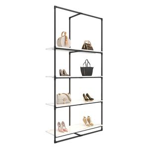 Отличное качество металлические стеллажи на заказ из нержавеющей стали черные настенные полки для хранения сумок - Product Image 3