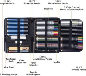 Juego de dibujo artístico profesional para artistas, Set personalizado de 71 unidades, para bocetos - Product Image 2